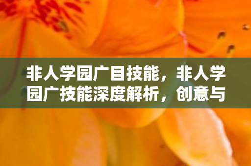 非人学园广目技能，非人学园广技能深度解析，创意与策略并重的奇妙之旅