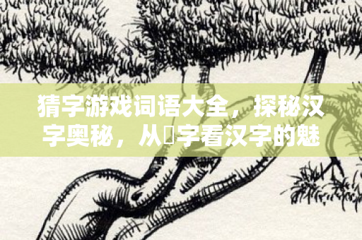 猜字游戏词语大全，探秘汉字奥秘，从叡字看汉字的魅力