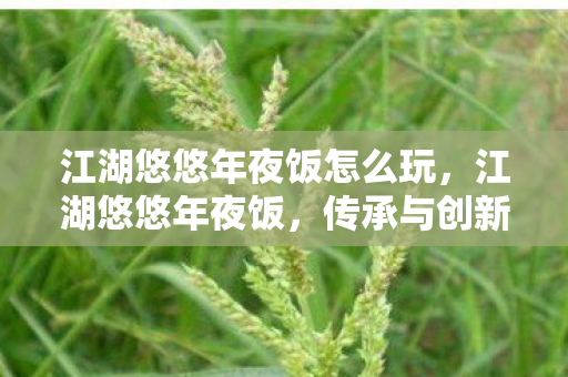 江湖悠悠年夜饭怎么玩,江湖悠悠年夜饭,传承与创新的盛宴 江湖悠悠年夜饭怎么玩,江湖悠悠年夜饭,传承与创新的盛宴