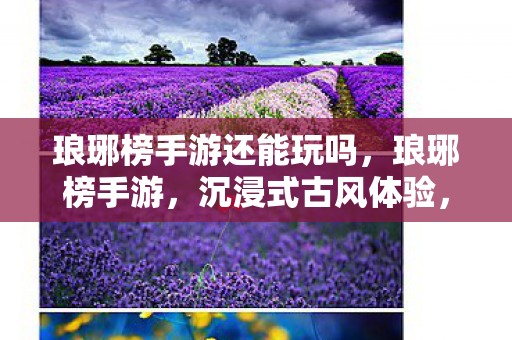 琅琊榜手游还能玩吗，琅琊榜手游，沉浸式古风体验，带你走进权谋与智慧的较量