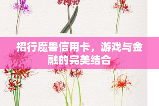 招行魔兽信用卡,游戏与金融的完美结合 招行魔兽信用卡,游戏与金融的完美结合
