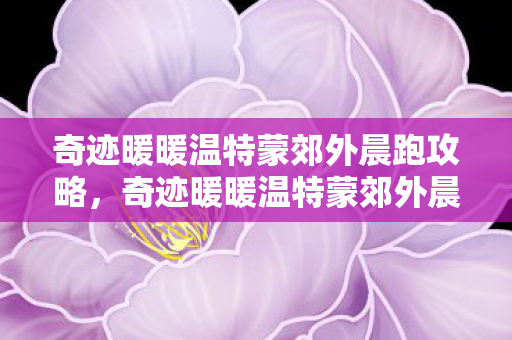 奇迹暖暖温特蒙郊外晨跑攻略，奇迹暖暖温特蒙郊外晨跑，探索未知，感受自然之美
