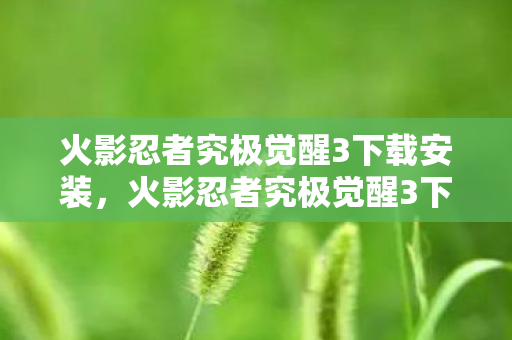 火影忍者究极觉醒3下载安装,火影忍者究极觉醒3下载,重温经典,畅享战斗 火影忍者究极觉醒3下载安装,火影忍者究极觉醒3下载,重温经典,畅享战斗