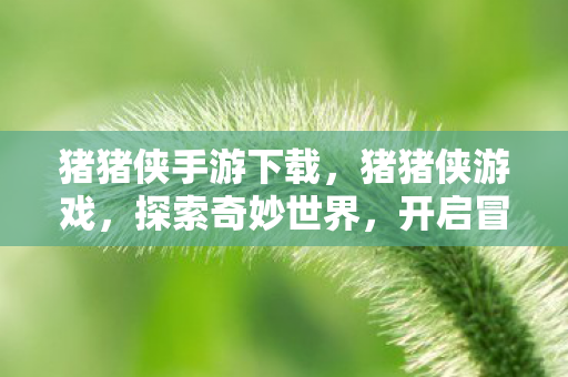 猪猪侠手游下载,猪猪侠游戏,探索奇妙世界,开启冒险之旅 猪猪侠手游下载,猪猪侠游戏,探索奇妙世界,开启冒险之旅