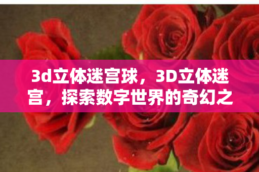 3d立体迷宫球，3D立体迷宫，探索数字世界的奇幻之旅