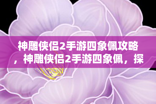 神雕侠侣2手游四象佩攻略,神雕侠侣2手游四象佩,探寻江湖中的神秘宝物 神雕侠侣2手游四象佩攻略,神雕侠侣2手游四象佩,探寻江湖中的神秘宝物