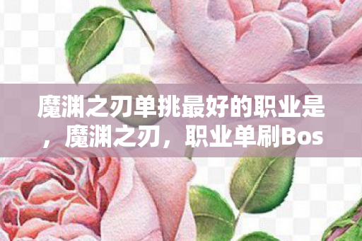 魔渊之刃单挑最好的职业是图片