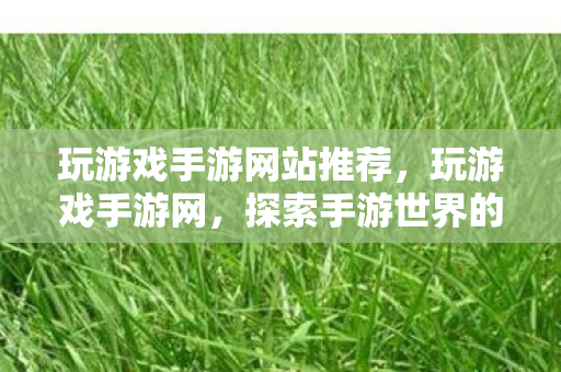 探索手游世界的无限可能图片