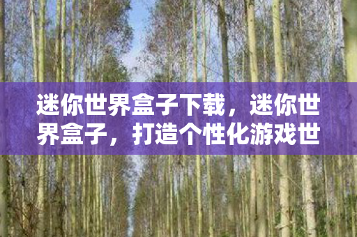 迷你世界盒子下载,迷你世界盒子,打造个性化游戏世界的创意工坊 迷你世界盒子下载,迷你世界盒子,打造个性化游戏世界的创意工坊