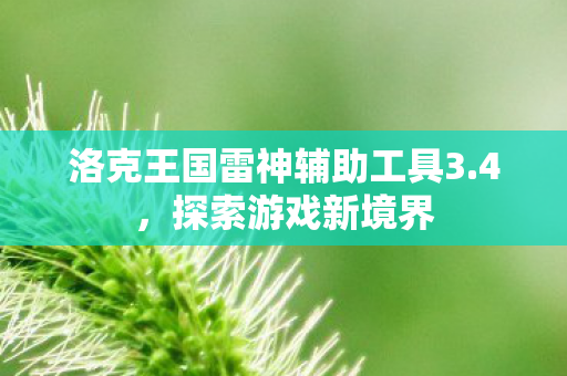 洛克王国雷神辅助工具3.4，探索游戏新境界