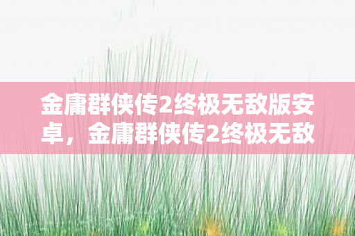 金庸群侠传2终极无敌版安卓图片