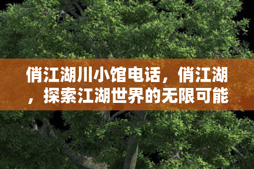 探索江湖世界的无限可能图片