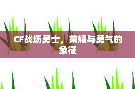 CF战场勇士,荣耀与勇气的象征 CF战场勇士,荣耀与勇气的象征