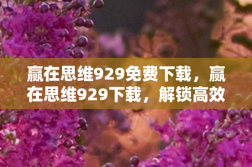 赢在思维929免费下载图片