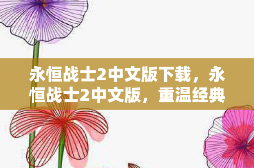 永恒战士2中文版下载，永恒战士2中文版，重温经典，尽享游戏魅力