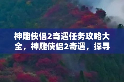 神雕侠侣2奇遇任务攻略大全,神雕侠侣2奇遇,探寻江湖中的神秘事件 神雕侠侣2奇遇任务攻略大全,神雕侠侣2奇遇,探寻江湖中的神秘事件