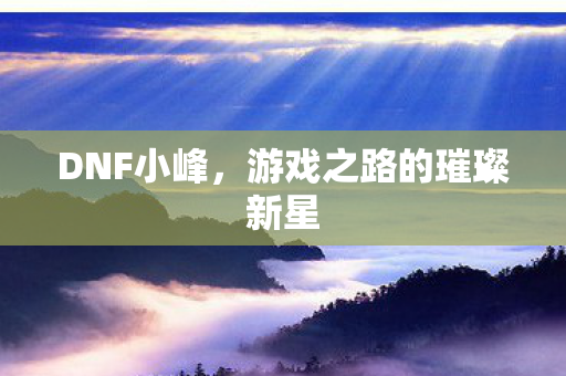 DNF小峰，游戏之路的璀璨新星