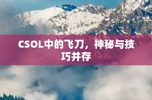 CSOL中的飞刀，神秘与技巧并存