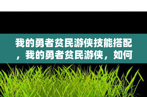我的勇者贫民游侠技能搭配,我的勇者贫民游侠,如何在有限的资源下打造高效战斗团队 我的勇者贫民游侠技能搭配,我的勇者贫民游侠,如何在有限的资源下打造高效战斗团队