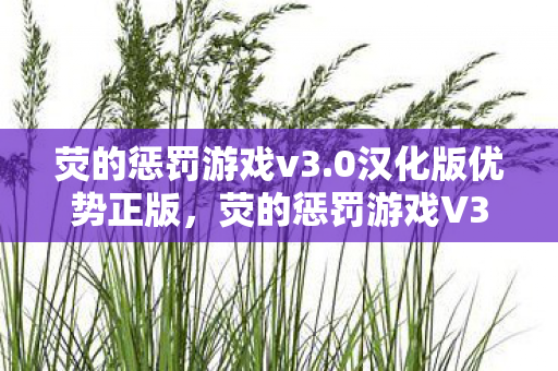荧的惩罚游戏v3.0汉化版优势正版,荧的惩罚游戏V3.0汉化版,沉浸式体验与便捷交流的双重优势 荧的惩罚游戏v3.0汉化版优势正版,荧的惩罚游戏V3.0汉化版,沉浸式体验与便捷交流的双重优势