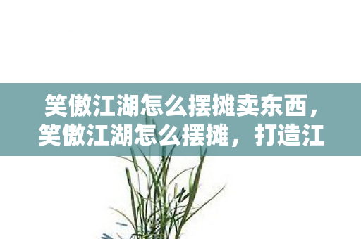 笑傲江湖怎么摆摊卖东西,笑傲江湖怎么摆摊,打造江湖气息的市集摊位 笑傲江湖怎么摆摊卖东西,笑傲江湖怎么摆摊,打造江湖气息的市集摊位