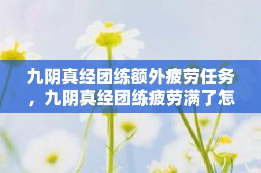 九阴真经团练额外疲劳任务，九阴真经团练疲劳满了怎么办
