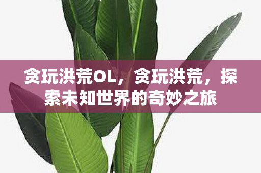 贪玩洪荒OL，贪玩洪荒，探索未知世界的奇妙之旅