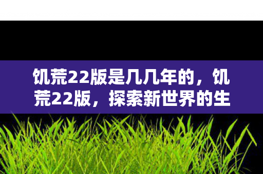 饥荒22版是几几年的,饥荒22版,探索新世界的生存挑战 饥荒22版是几几年的,饥荒22版,探索新世界的生存挑战