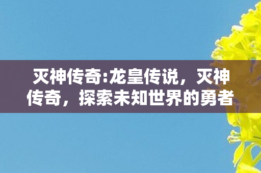 灭神传奇:龙皇传说,灭神传奇,探索未知世界的勇者之旅 灭神传奇:龙皇传说,灭神传奇,探索未知世界的勇者之旅