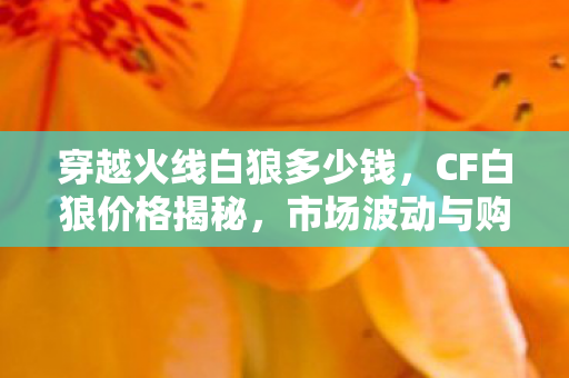 穿越火线白狼多少钱,CF白狼价格揭秘,市场波动与购买建议 穿越火线白狼多少钱,CF白狼价格揭秘,市场波动与购买建议