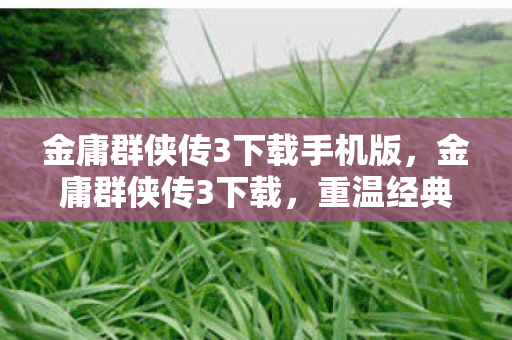 金庸群侠传3下载手机版,金庸群侠传3下载,重温经典,再续江湖奇缘 金庸群侠传3下载手机版,金庸群侠传3下载,重温经典,再续江湖奇缘