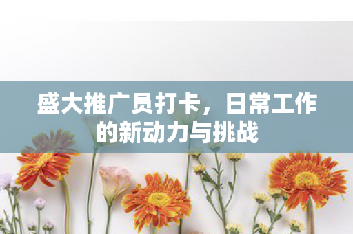 盛大推广员打卡,日常工作的新动力与挑战 盛大推广员打卡,日常工作的新动力与挑战