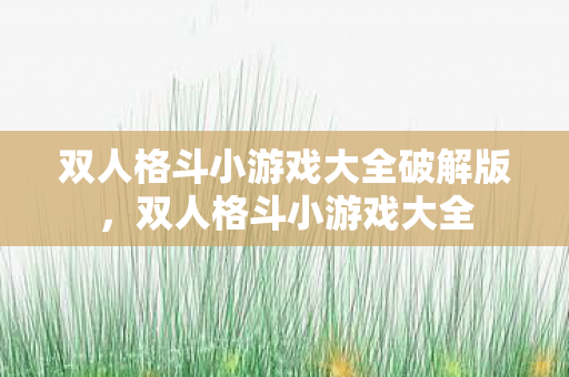双人格斗小游戏大全破解版图片