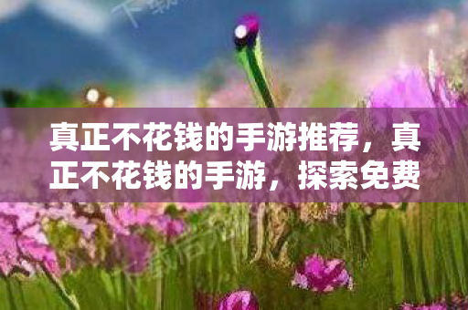 真正不花钱的手游推荐,真正不花钱的手游,探索免费游戏的乐趣与可能 真正不花钱的手游推荐,真正不花钱的手游,探索免费游戏的乐趣与可能