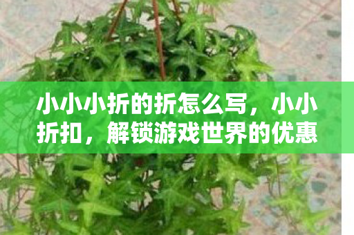 小小小折的折怎么写,小小折扣,解锁游戏世界的优惠秘籍 小小小折的折怎么写,小小折扣,解锁游戏世界的优惠秘籍