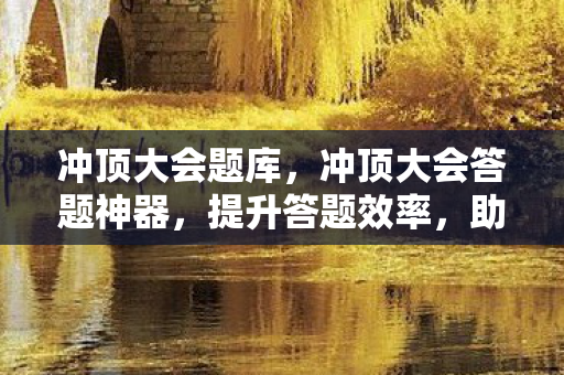 冲顶大会答题神器图片