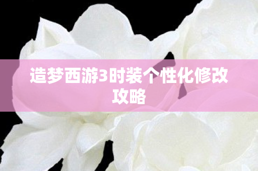 造梦西游3时装个性化修改攻略