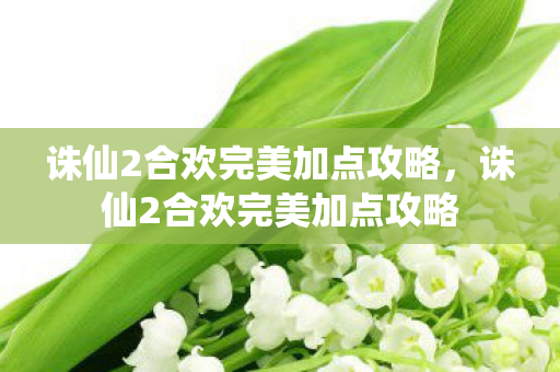 诛仙2合欢完美加点攻略图片