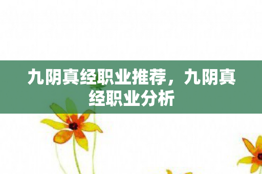 九阴真经职业推荐,九阴真经职业分析 九阴真经职业推荐,九阴真经职业分析