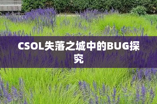 CSOL失落之城中的BUG探究 CSOL失落之城中的BUG探究