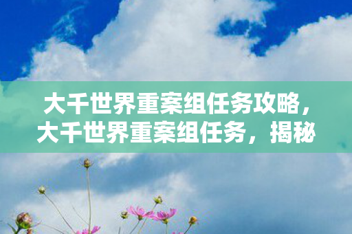 大千世界重案组任务攻略，大千世界重案组任务，揭秘游戏世界中的神秘事件