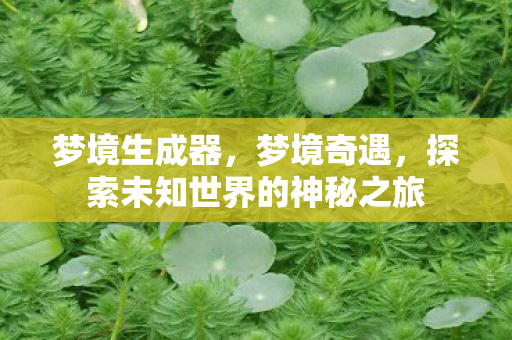 梦境生成器,梦境奇遇,探索未知世界的神秘之旅 梦境生成器,梦境奇遇,探索未知世界的神秘之旅
