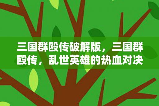 乱世英雄的热血对决图片