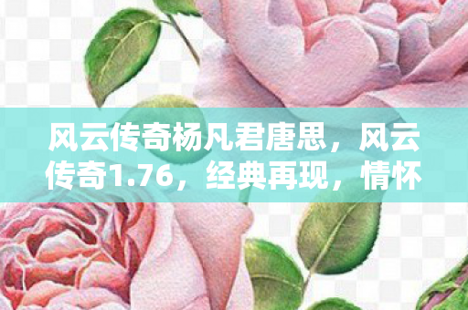 风云传奇杨凡君唐思，风云传奇1.76，经典再现，情怀依旧