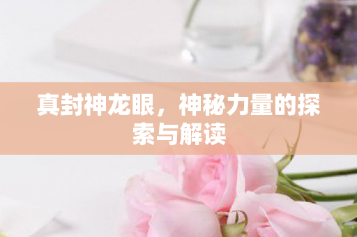 真封神龙眼,神秘力量的探索与解读 真封神龙眼,神秘力量的探索与解读