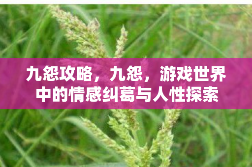 游戏世界中的情感纠葛与人性探索图片