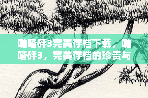 啪嗒砰3完美存档下载,啪嗒砰3,完美存档的珍贵与意义 啪嗒砰3完美存档下载,啪嗒砰3,完美存档的珍贵与意义