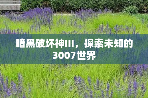 暗黑破坏神III,探索未知的3007世界 暗黑破坏神III,探索未知的3007世界
