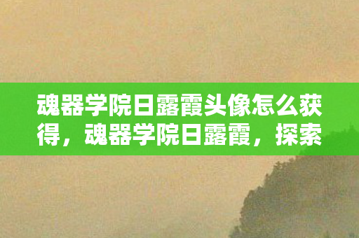魂器学院日露霞头像怎么获得,魂器学院日露霞,探索学院背后的神秘故事 魂器学院日露霞头像怎么获得,魂器学院日露霞,探索学院背后的神秘故事