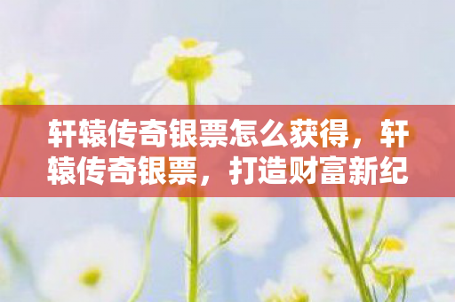 轩辕传奇银票怎么获得，轩辕传奇银票，打造财富新纪元
